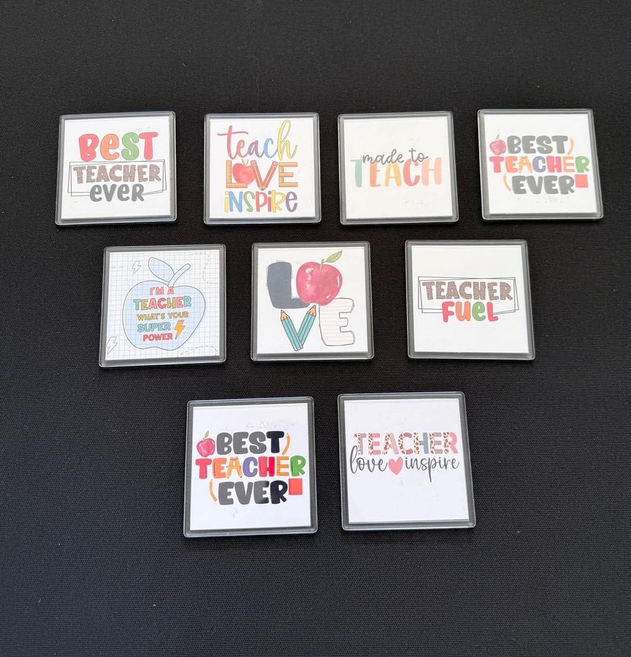 Personalised teacher coaster set for a teacher